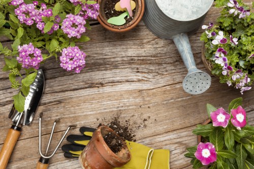 Gardeners Harrow Weald team caring for a healthy local garden