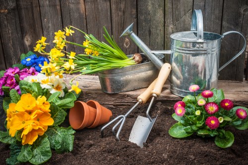 Reused garden materials prepared for charity partnership donation